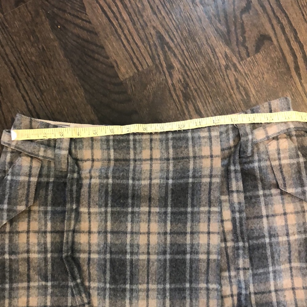 - Talbot’s skirt tan and gray plaid size 10 - Picture 5 of 13